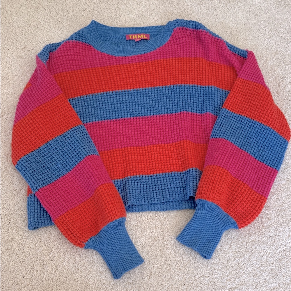 THML Multicolor Striped Knit Sweater
